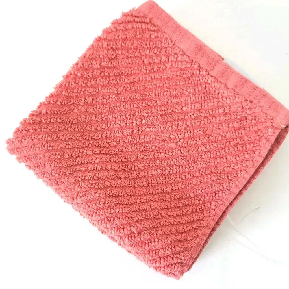 Kassa Spa By Kassatex Wash Cloths Set Of 2 Orange 100% Zero Twist Cotton